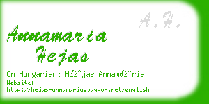 annamaria hejas business card